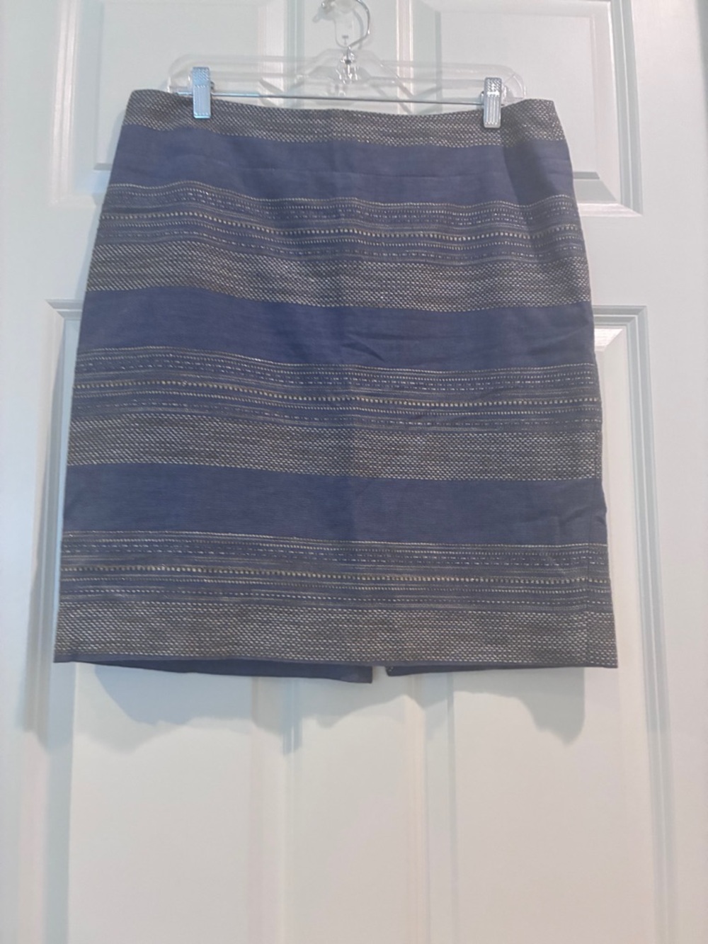 The‎ Limited Navy and Silver Striped Pencil Skirt